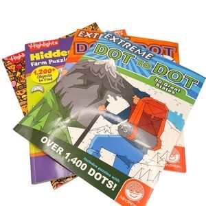 Highlights Kids‎ Hidden Pictures & MindWare Extreme Dot to Dot Activity Book Lot